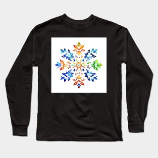 Snowflake Design - Pen & Ink Long Sleeve T-Shirt